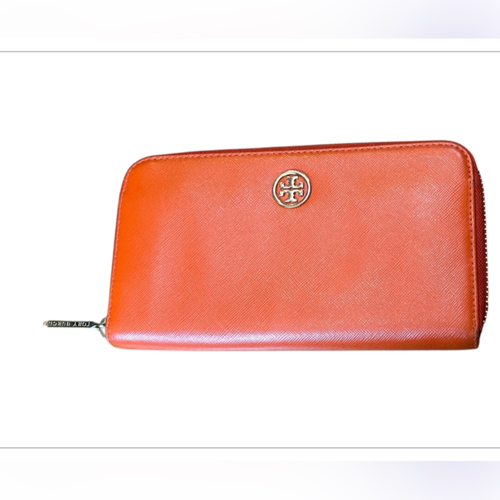 Tory Burch Orange Zip Wallet